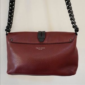 Rag & Bone Enfield Leather Cross Body in Bordeaux